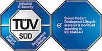 TUEV SUED IEC62443 certification mark 200px