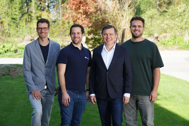 Team Sustainability Solutions en Food & Beverage van links naar rechts: Alexander Fröhlich, Andreas Grün, Emilian Axinia en Philipp zur Strassen zn sustain02