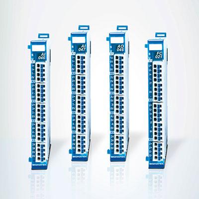 De nieuwe meetmodules in het compacte S-Dias formaat zorgen voor zeer exacte meetwaardes S DIAS AI046 AI047 AO046 FC021 SIGMATEK 400px