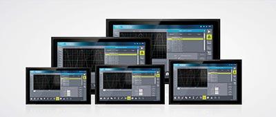 De modulaire ETT Widescreen panels van SIGMATEK met Multi Touch Widescreen family 400px